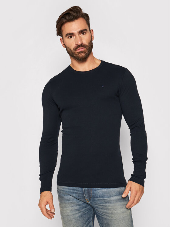 Tommy Jeans Tommy Jeans Longsleeve DM0DM04409 Чорний Slim Fit