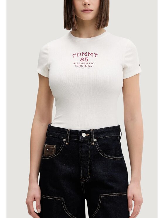 Tommy Jeans Tommy Jeans T-shirt DW0DW21849 Bianco Casual Fit
