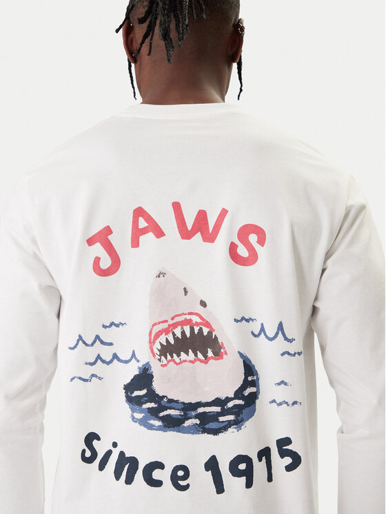 Jack & Jones Jack & Jones Hosszú ujjú Jaws 12286615 Fehér Relaxed Fit