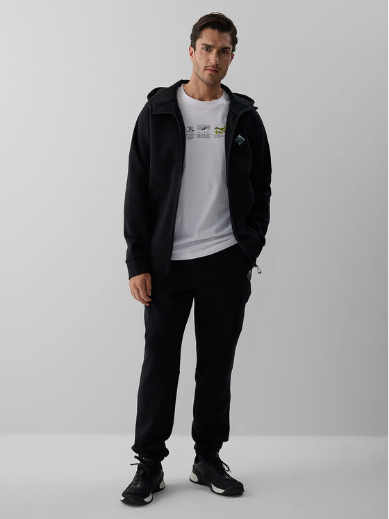 4F 4F Spodnie dresowe OVERLAND Czarny Regular Fit