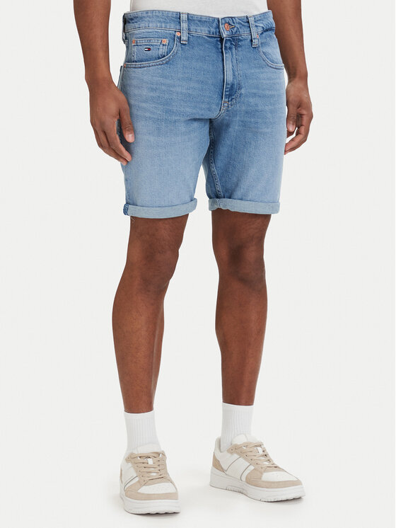 Tommy Jeans Szorty jeansowe Scanton DM0DM22981 Niebieski jasny Slim Fit