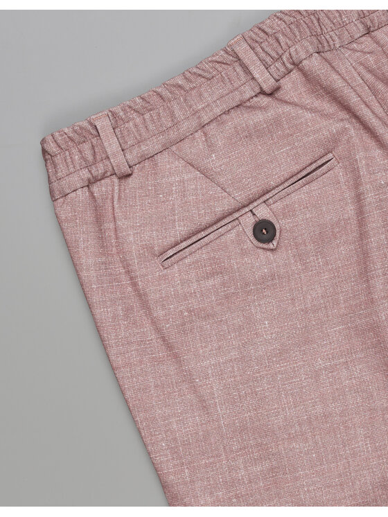 Borgio Borgio Spodnie garniturowe lumarzo Różowy Slim Fit