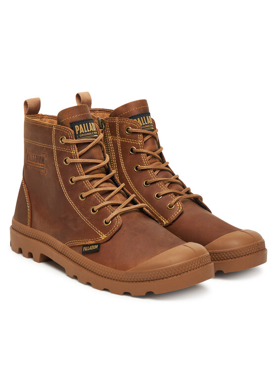 Palladium Palladium Schnürstiefeletten Pampa Zip Lth Legacy 79502-257-M Braun
