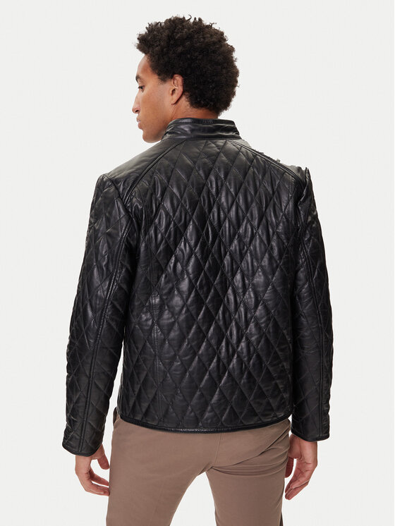 JOOP! JOOP! Кожено яке 17 Boys 1500150 80000851 Черен Regular Fit