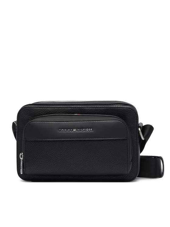 Tommy Hilfiger Geantă crossover Th Central Ew Reporter AM0AM14696 Negru