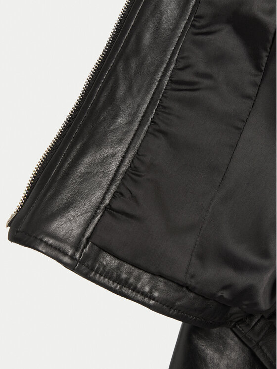 Marella Marella Geacă de piele Daily 2513441041 Negru Regular Fit