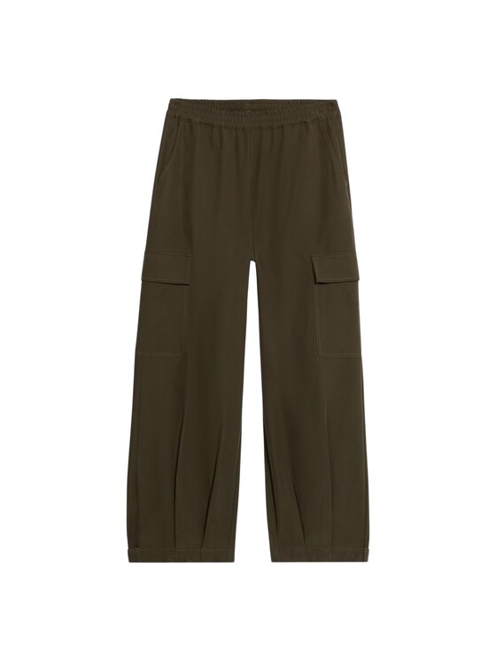 Oltre Oltre Pantaloni di tessuto P037J002516N035 Verde Boy Fit