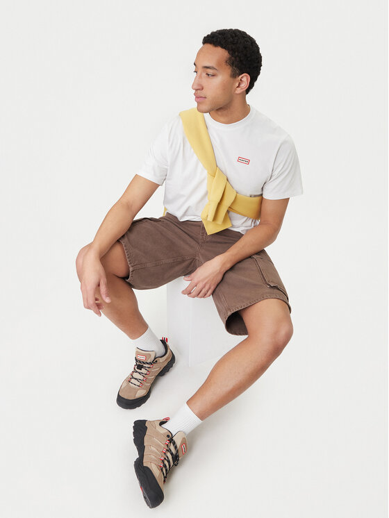 Hunter Hunter Тишърт Essentials HARM0085252 Бял Regular Fit