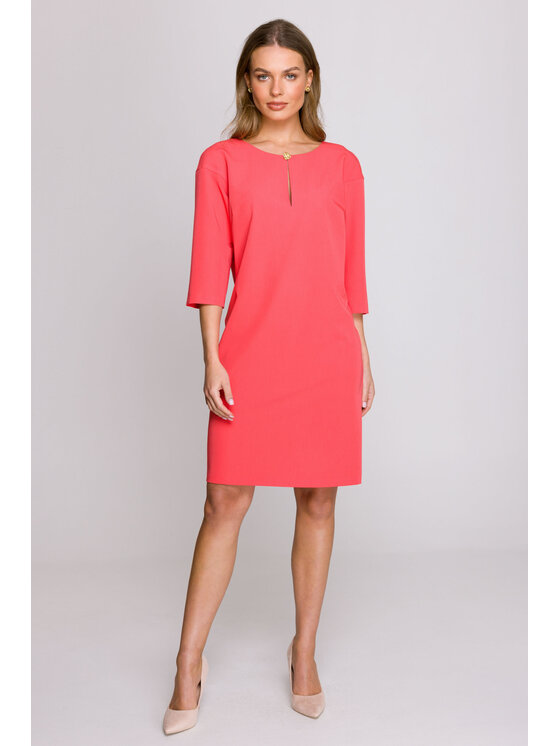 Stylove Stylove Sukienka wieczorowa S394 Pomarańczowy Premium Fit