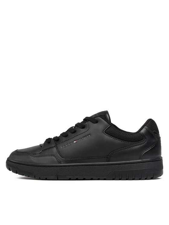 Tommy Hilfiger Tommy Hilfiger Sneakersy Th Basket Core Leather Ess FM0FM05040 Czarny