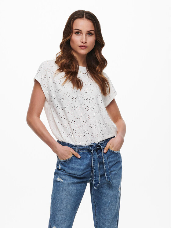 ONLY Blúzka Smilla 15231005 Biela Regular Fit