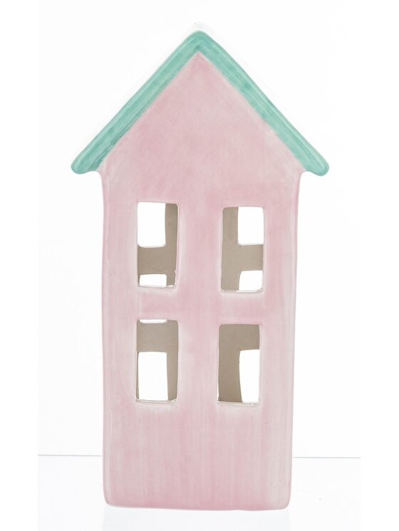 MIAhome MIAhome Lampion Ceramiczny domek GILLI Różowy