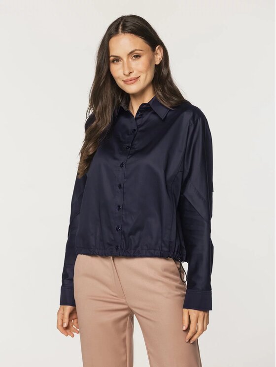 Willsoor Willsoor Koszula 61518 Granatowy Original Fit