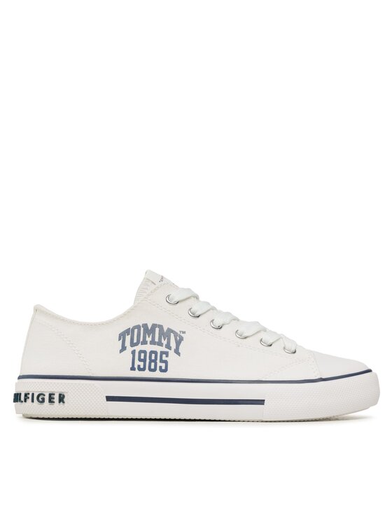 Tommy Hilfiger Tommy Hilfiger Trampki Varisty Low Cut Lace-Up Sneaker T3X9-32833-0890 S Biały