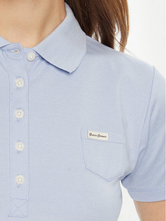 Guess Guess Polo marškinėliai W5RP47 KARS2 Mėlyna Regular Fit