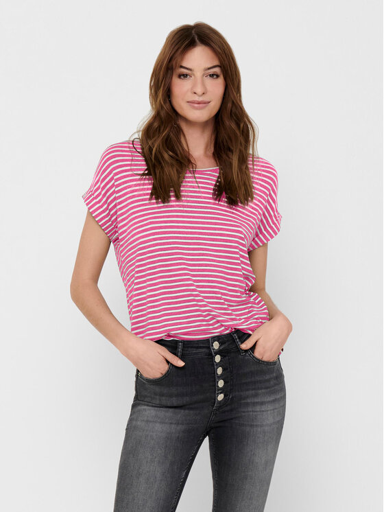ONLY ONLY T-Shirt Moster 15206243 Růžová Regular Fit