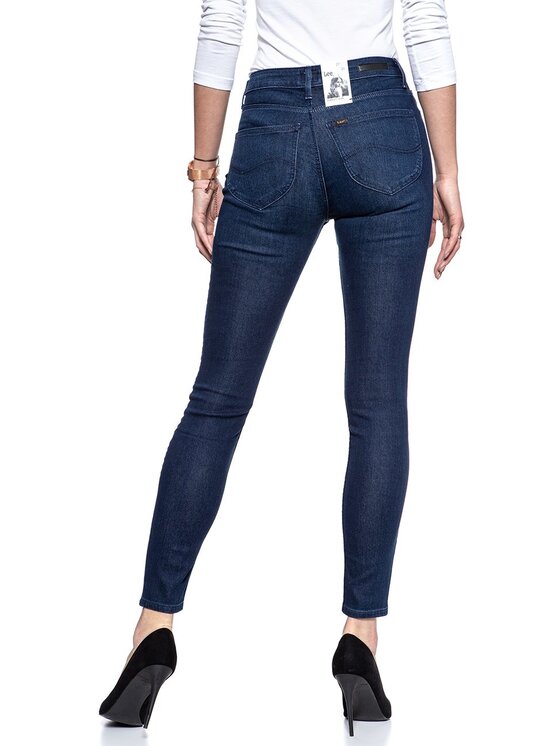 Lee Lee Jeansy SCARLETT HIGH Niebieski Skinny Fit