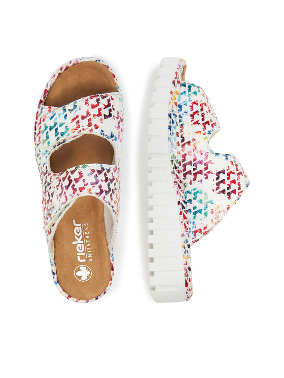 Rieker Rieker Klapki V1392-90 Biały