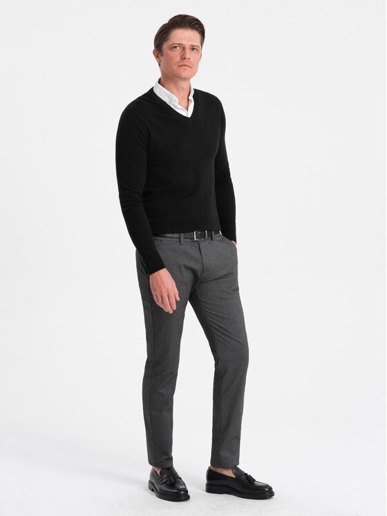 Ombre Ombre Svetr OM-SWSW-0102 Černá Regular Fit