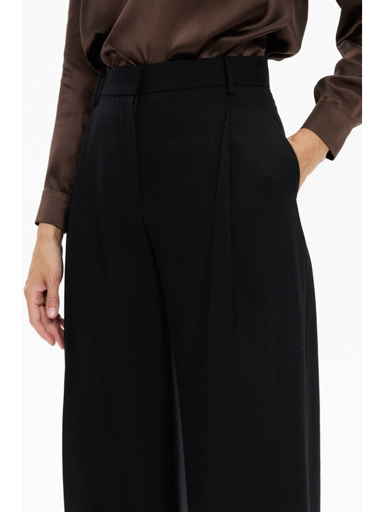 Deni Cler Milano Deni Cler Milano Spodnie materiałowe W-DC-5281-F5-G6-90-1 Czarny Loose Leg