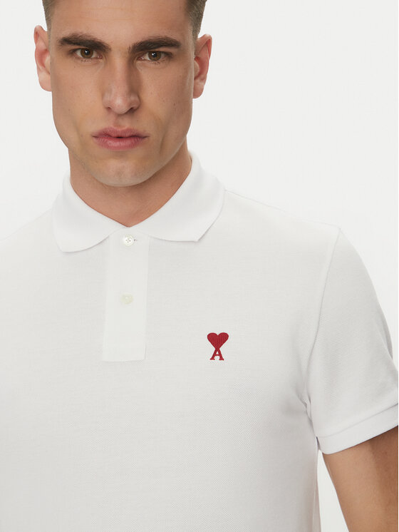 AMI PARIS AMI PARIS Поло BFUPL001.760 Білий Regular Fit