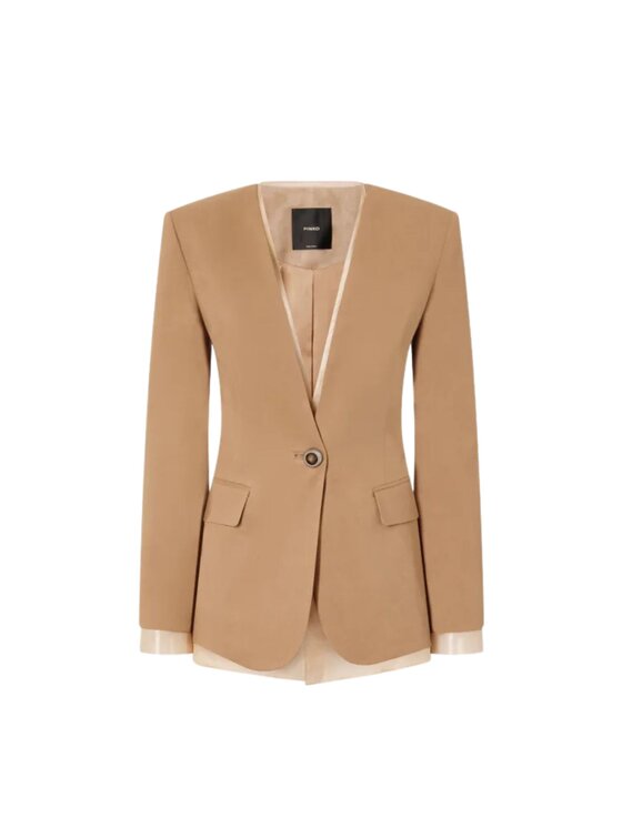 PINKO PINKO Μπουφάν γυναικείο Blazer elegante Μπεζ Slim Fit