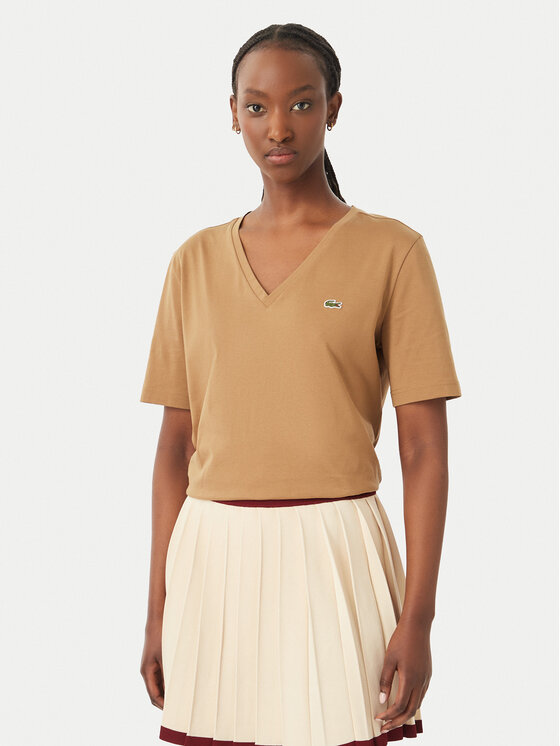 Lacoste Tricou TF7300 Maro Regular Fit