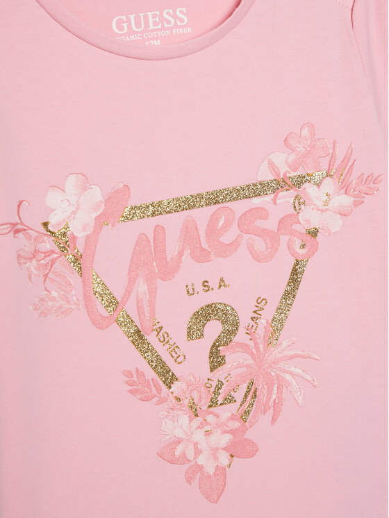 Guess Guess Тишърт A5GI03K6YW4 Розов Regular Fit