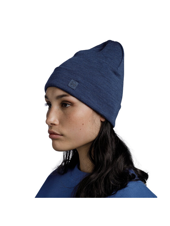 Buff Buff Berretto Merino Heavyweight Beanie Blu scuro