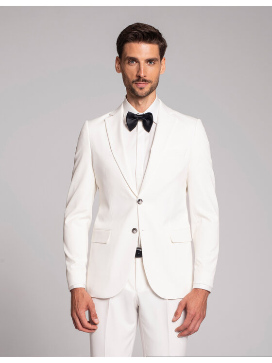 Borgio Męska Marynarka, rozmiar 170/104, Biała, lido/01/biala