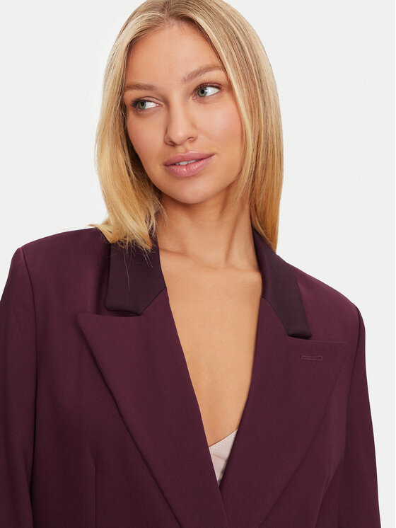 Guess Guess Marynarka Viviane W4BN58 WGIH2 Bordowy Regular Fit