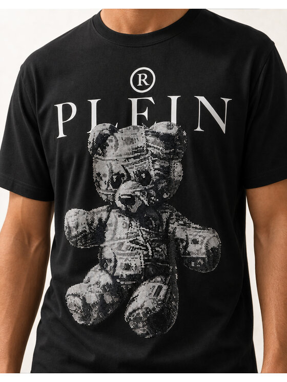 PHILIPP PLEIN PHILIPP PLEIN Tričko 31601 Čierna Regular Fit