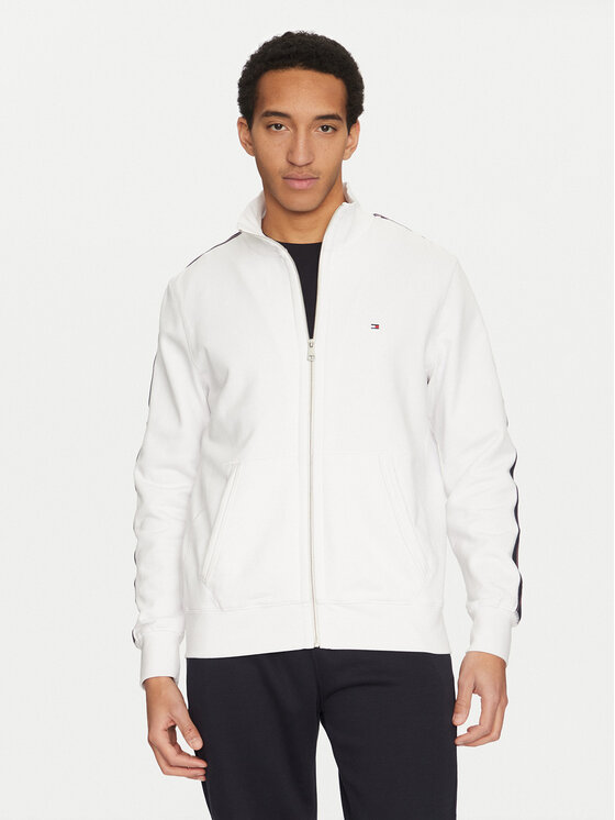 Tommy Hilfiger Tommy Hilfiger Felpa Global Stripe MW0MW37468 Bianco Regular Fit