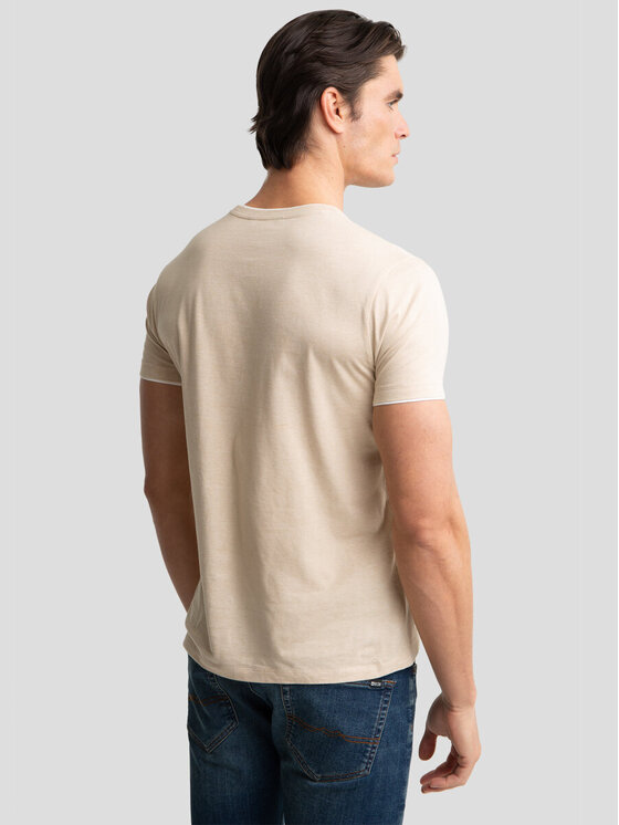 BIG STAR BIG STAR T-Shirt FREDRIS_801_150 Beżowy Basic Fit