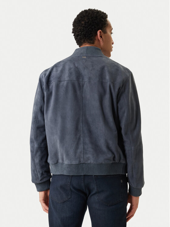 BOSS BOSS Кожено яке H-Muller 50543213 Син Regular Fit