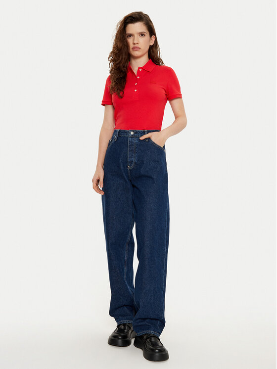 Lacoste Lacoste Поло PF5462 Червоний Slim Fit