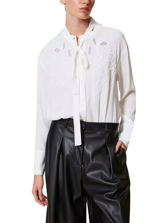 TWINSET TWINSET Πουκάμισο 251tp2690-00282 Λευκό Regular Fit
