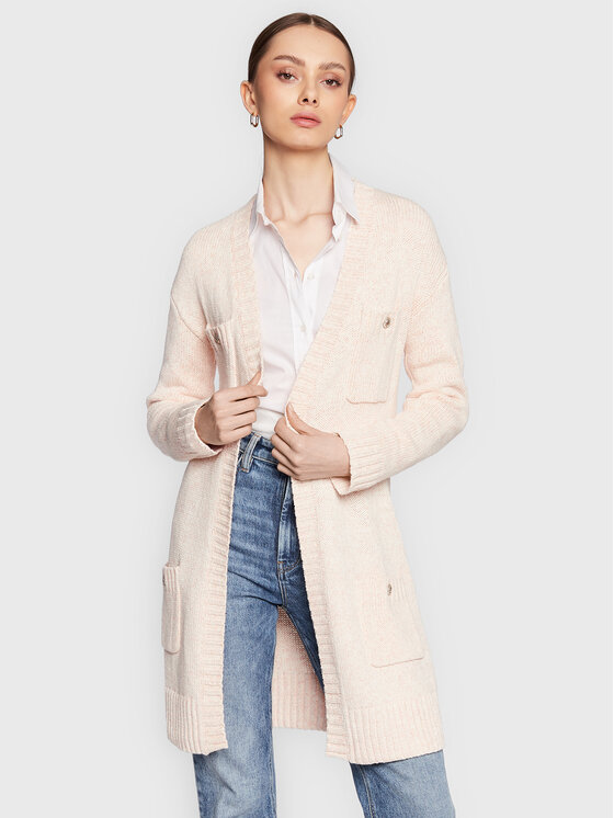 Guess Kardigan W3RR38 Z3431 Różowy Regular Fit
