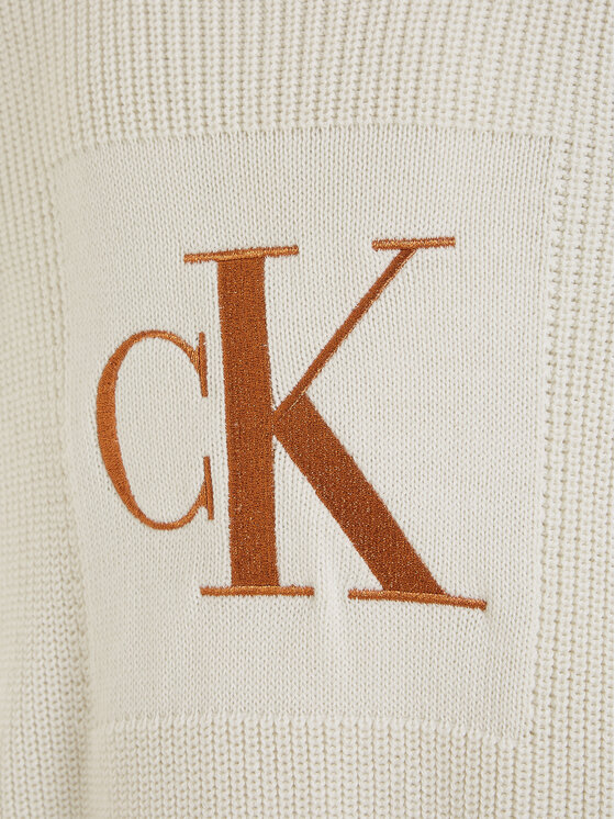 Calvin Klein Jeans Calvin Klein Jeans Pulover Monogram IG0IG02259 Écru Regular Fit