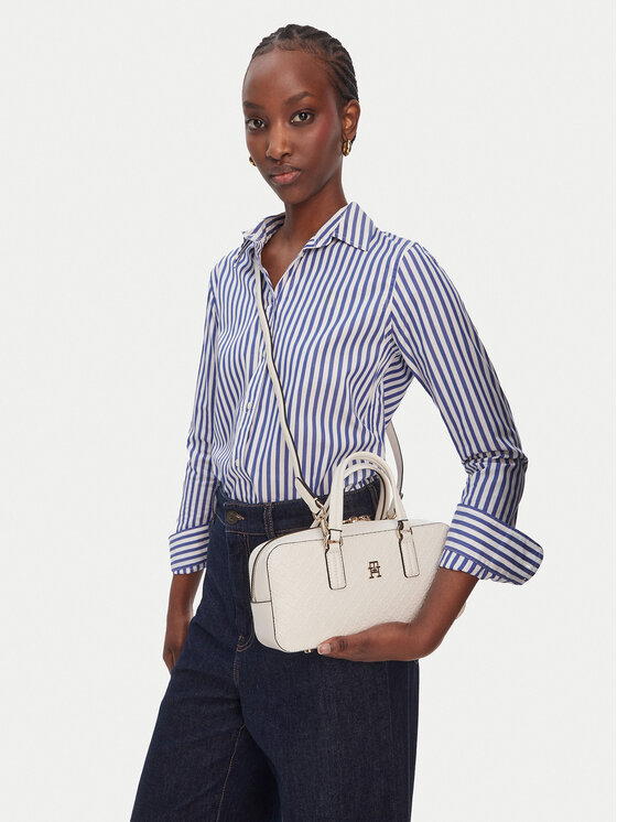 Tommy Hilfiger Geantă Th Daily Crossover Mono AW0AW18415 Alb