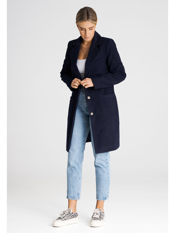 FIGL FIGL Kabát M989 Tmavomodrá Regular Fit