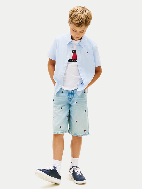 Tommy Hilfiger Tommy Hilfiger Koszula Essential KB0KB09554 D Niebieski jasny Regular Fit
