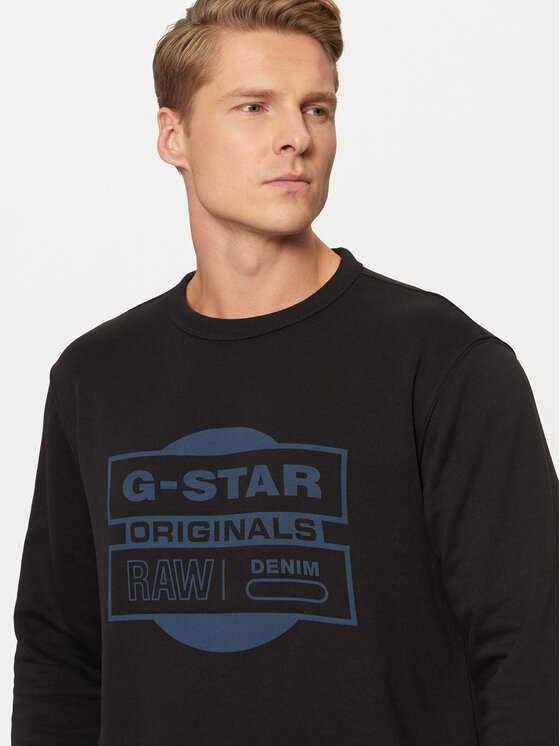 G-Star Raw G-Star Raw Džemperis Originals D25441-D797 Juoda Regular Fit