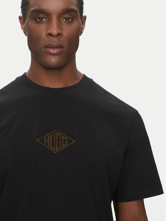 HUGO HUGO T-krekls Darunu 50534951 Melns Relaxed Fit