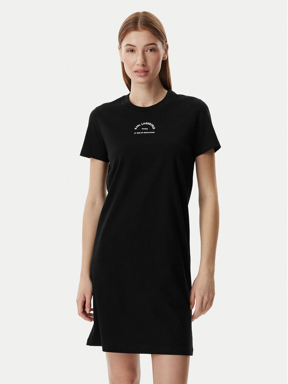 KARL LAGERFELD KARL LAGERFELD Повсякденна сукня B2W13071 Чорний Regular Fit