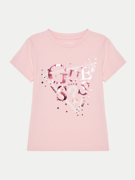 Guess Guess Тишърт K5RI00 K6YW4 Розов Regular Fit