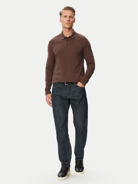 HUGO HUGO Polo Donoslong 50547358 Brūns Regular Fit