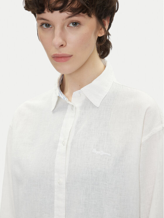 Pepe Jeans Pepe Jeans Srajca Chipper PL304993 Bela Loose Fit