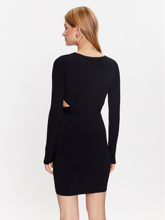 Vestito di maglia 3M7756 Nero Slim Fit