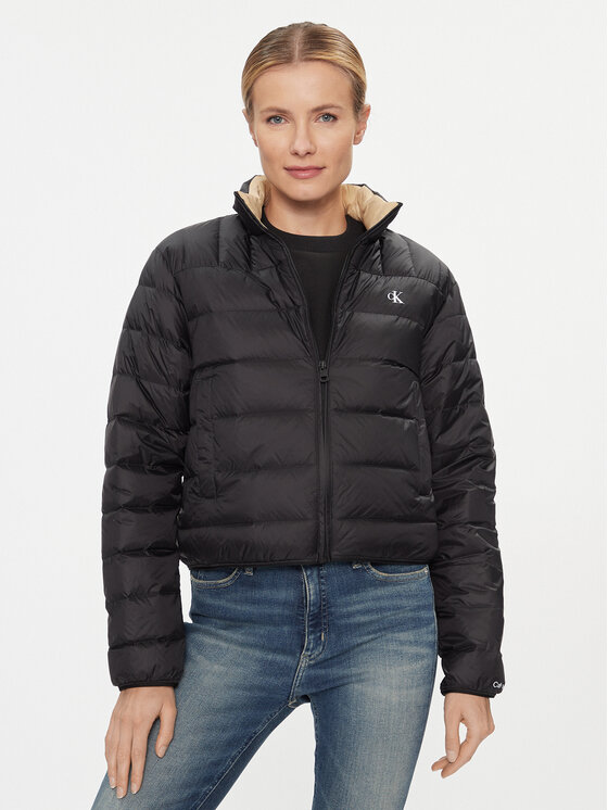 Calvin Klein Jeans Geacă din puf J20J222585 Negru Regular Fit